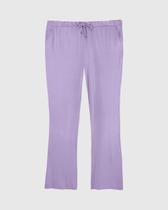 Calça Básica Feminina Plus Size Wide Leg Moletinho De Viscose Calça Básica Feminina Plus Size Wide Leg Moletinho De Viscose