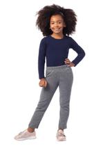Calça básica infantil menina de moletom Brandili