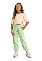 Calça Básica Juvenil em Moletom Gloss