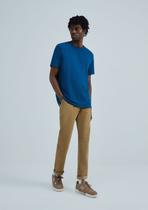 Calça Básica Masculina Chino Slim Em Sarja Com Elastano