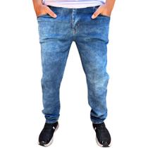 calça basica masculina slim sarja c/elastano jeans a ponta entrega