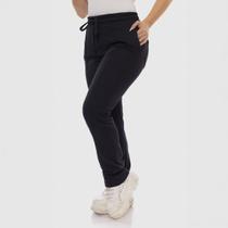 Calça Basica Moletom Feminina Confortavel Cintura Elastico