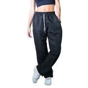 Calça Básica Street Reta Larga de Tactel com Cordão na Cintura e Bolso Calça Básica Street Reta Larga de Tactel com Cordão na Cintura e Bolso