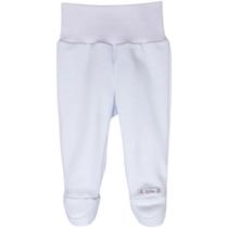Calça Bebê Básica RN Lisa Com Pé Bibe 100% Algodão Egípcio