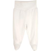 Calça Bebê Básica RN Lisa Com Pé Bibe 100% Algodão Egípcio