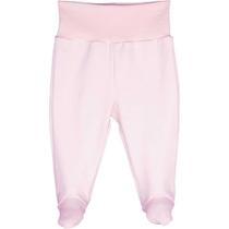Calça Bebê Básica RN Lisa Com Pé Bibe 100% Algodão Egípcio