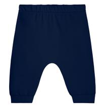 Calça Bebe em Moletom Sem Felpa Kyly Azul 3-6 M