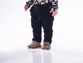 Calça Bebê Kiki Xodó Malha Canelada Babado 1700003