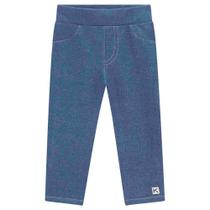 Calça Bebê Menina Kukiê em Malha Denim