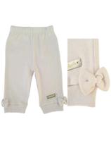 Calça Bebê menina Laço-super confortável e estilosa - 100% algodão - Bicho Molhado