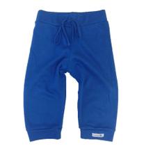 Calça bebê unissex esportiva com punho suedine azul