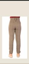 calça bege xadrez feminina calça bege xadrez feminina