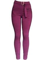 Calça Bengaline com cinto e Bolso feminina Calça Bengaline com cinto e Bolso feminina