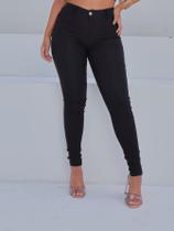 Calça Bengaline Skinny Feminina Preta cintura alta super confortavél - 48 Calça Bengaline Skinny Feminina Preta cintura alta super confortavél - 48