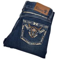 Calça Best Rodeio Feminina Bordada Long Horn Jeans Com Lycra Calça Best Rodeio Feminina Bordada Long Horn Jeans Com Lycra