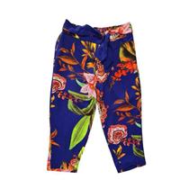 Calça Beta - azul estampada com amarração na frente