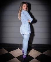 Calça biotipo jeans feminina skinny midi marcante