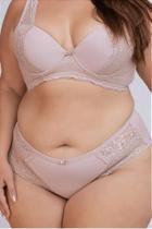 Calça Biquíni Plus Size em Renda e Microfibra Santa Passion Calça Biquíni Plus Size em Renda e Microfibra Santa Passion