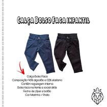 Calça Bolso Faca Social Sarja Infantil Menino