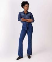 Calça Boot Cut Clochard Feminina Jeans-01023