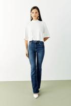 Calça Boot Cut Jeans Lucia Lavagem Média