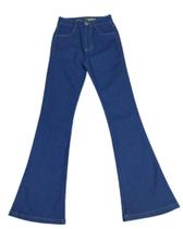 Calca boot cut jeans morena rosa