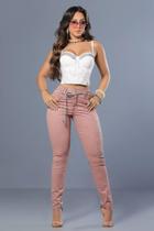 Calça boyfriend c/ cinto lançamento pit bull jeans ref 88692