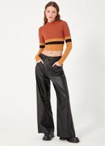 Calça Boyfriend Leather Preto Dress To 03.14.0478 Calça Boyfriend Leather Preto Dress To 03.14.0478