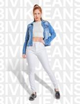 Calça Branca Feminina em Sarja Básica Casual - Bivik Jeans