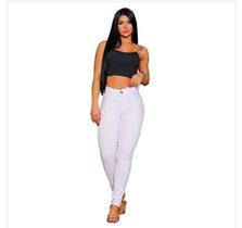 Calça branca jeans feminina cigarrete - ECXO JEANS