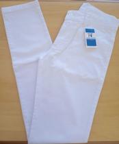 Calça branca tradicional masculina, jeans com elastano.
