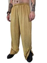 Calça Brilho Dourado - Confeccionada em Tecido Leve e Confortável Calça Brilho Dourado - Confeccionada em Tecido Leve e Confortável