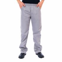 Calça Brim de Trabalho Uniforme Profissional Cinza Kaballah Calça Brim de Trabalho Uniforme Profissional Cinza Kaballah
