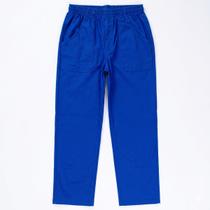 Calça Brim Elástico Uniforme Tecido Pesado Unifortex Azul Tamanho:G