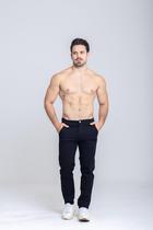 Calça Brim Masculina Sarja Sport Fino Slim Jeans Com Elastano Para Trabalho e Eventos