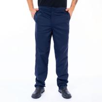 Calça Brim Para Trabalho Uniforme Profissional Azul Marinho Kaballah