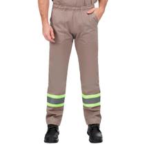 Calça Brim Pesado Elástico Total FX Refletiva Cinza THS Calça Brim Pesado Elástico Total FX Refletiva Cinza THS