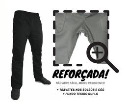 Calça Brim Pesado Profissional Trabalho Preta Reforçada!!! - Visual Uniformes