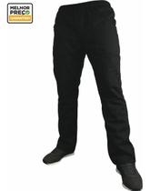 Calça Brim Pesado Reforçada Cargo Profissional Cinza Preta