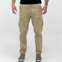 Calça Broken Rules Jogging Cargo em Sarja Masculina Calça Broken Rules Jogging Cargo em Sarja Masculina