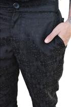 Calça Bruno - 100% Poliéster com Zíper e Tecido Jacquard Calça Bruno - 100% Poliéster com Zíper e Tecido Jacquard