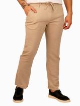 Calça Calvin Klein Jeans Masculina Linen Cáqui Mescla Calça Calvin Klein Jeans Masculina Linen Cáqui Mescla