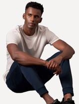 Calça Calvin Klein Jeans Masculina Moletom CK Bordado Azul Marinho