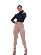 Calça Canelada Premium 3d Modeladora Feminina Com Cinto R131