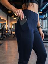 Calça Capri Corsário Suplex Feminina com Bolso Academia Cós Alto