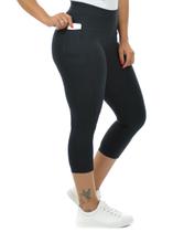 Calça capri cotton bolso celular fenomenal Calça capri cotton bolso celular fenomenal