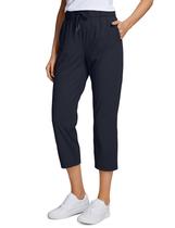 Calça Capri CRZ YOGA 23" Marinho com Elastano 4-Way e Bolsos Calça Capri CRZ YOGA 23" Marinho com Elastano 4-Way e Bolsos