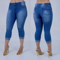 Calça Capri Femiina Jeans Colada Adulto Casual Calça Capri Femiina Jeans Colada Adulto Casual