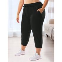 Calça capri Feminina Dry Fit casual para treino com bolsos Tecido Gelado para mulheres Calça capri Feminina Dry Fit casual para treino com bolsos Tecido Gelado para mulheres