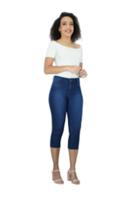 Calça Capri Feminina Jeans com Elastano Muito Mais Cintura Intermediária